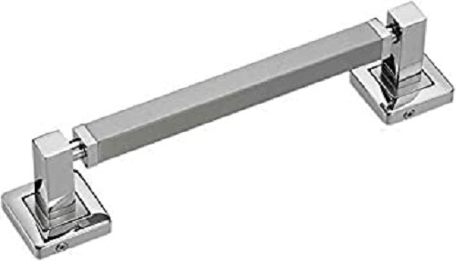 Rust Resistant Stainless Steel Door Handle For Commercial And Residential Use - 6 Inches, Silver Color, Universal Back Plate for Easy Installation