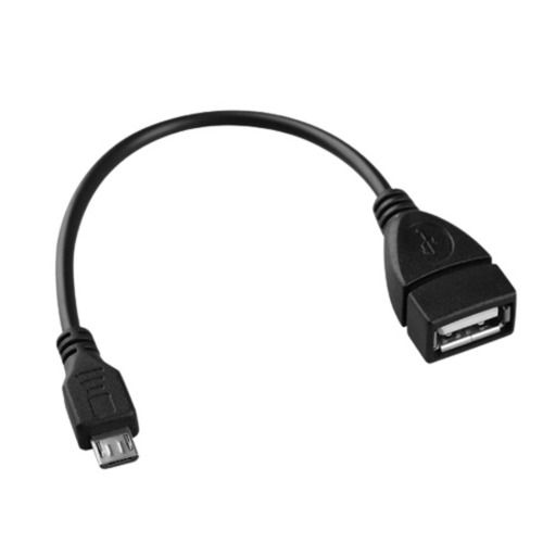 Black Plastic And Rubber Body Micro Usb Port Otg Cable For Electronic Devices