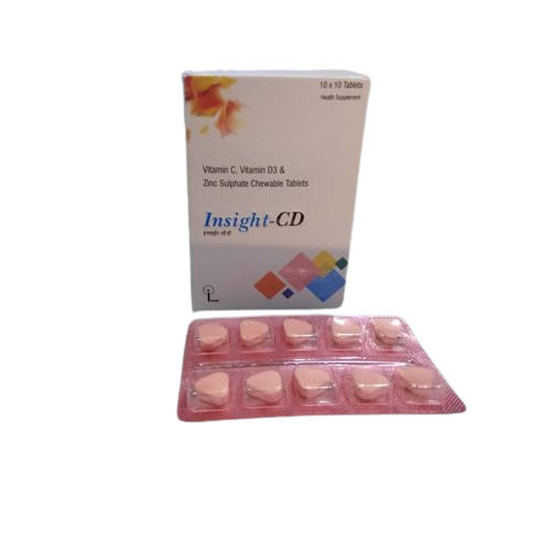 Insight-cd Vitamin C, Vitamin D3 & Zinc Sulphate Chewable Tablets