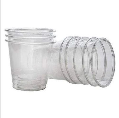 Round Transparent Plastic Disposable Glass Capacity 100 Ml