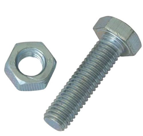 2.5 Inches Rust Proof Full Threaded Galvanized Mild Steel Bolt Nut