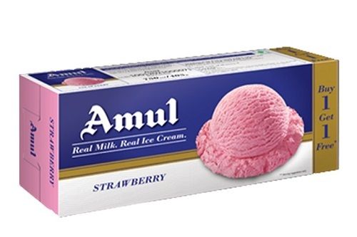 Delicious Sweet And Creamy Strawberry Flavor Branded Ice Cream