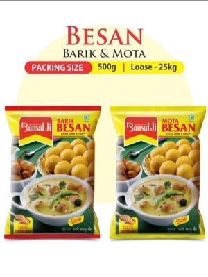 Pack Of 500 Gram Chana Dal Mota Besan For Making Besan Laddu And Other Besan Sweets - 500g Chana Dal Yellow Color 20g Fat 3% Protein | Ideal For Vegetarian Recipes High Protein Content
