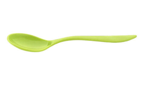 Green 16 Centimeter Microwave Safe Unbreakable Rigid Abs Plastic Spoon