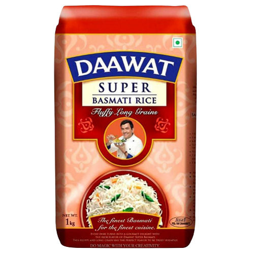 1 Kilogram, Food Grade Fluffy Long Grain Daawat Super Basmati Rice