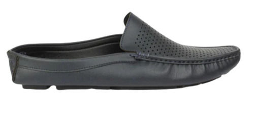 Washable Black Loafer Shoes, Leather Material, For Mens, Available In All Size Heel Size: Medium