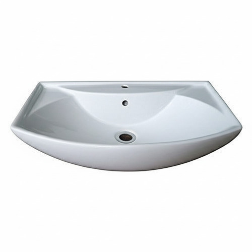 High Glossy Smooth Fine Finish Wall Mounted Ceramic White Wash Basin For Home - Shape: Round