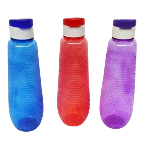 Textured Pattern Round Plastic Water Bottle