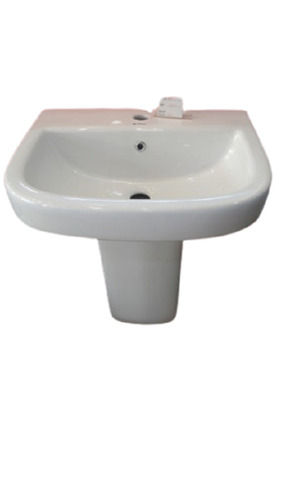 Round White Wall Mounted White Wash Basin, Material Ceramic, For Bathroom 