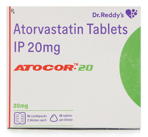 Atorvastatin Tablets Ip 20Mg, Pack Of 15 Tablets General Medicines