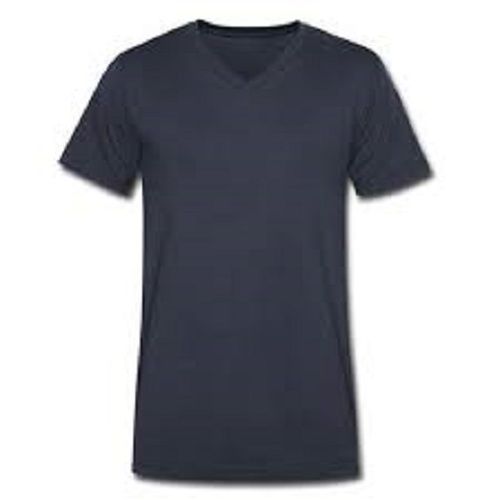 Black Simple And Stylish Look Breathable Skin Friendly Wrinkle Free Customized T Shirt For Men