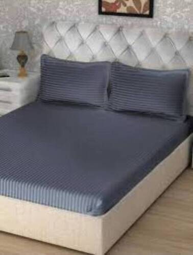 Grey Elegant And Luxurious Look Cotton Plain Bed Sheet