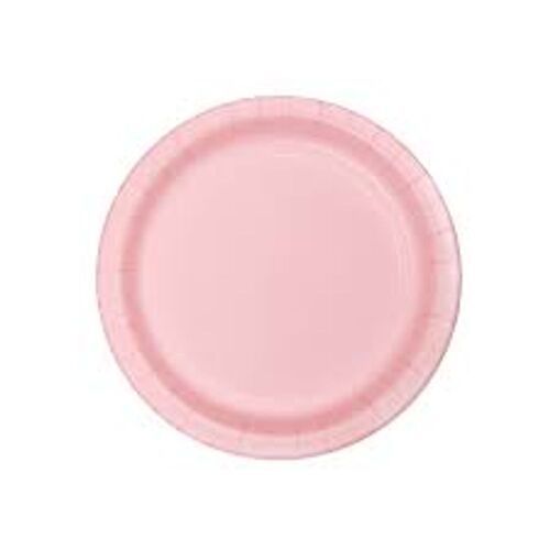 Pink Pink-Coated Lightweight Disposable Plain Paper Plate