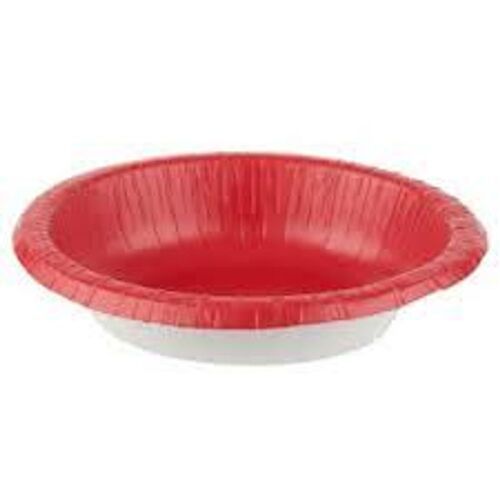 Plain Red Coated Disposable Paper Bowls, Pack Of 30