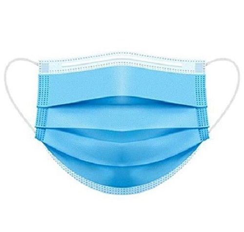 Blue 3 Ply Medical Grade Non Sterile Rectangular Disposable Non Woven Face Mask