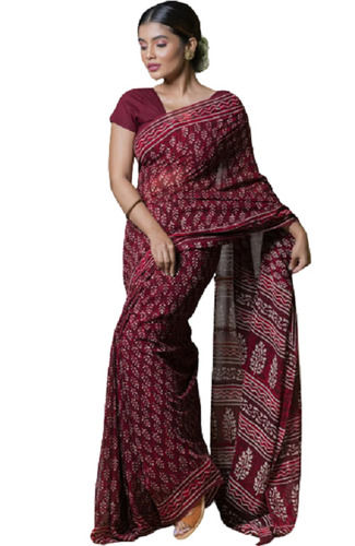 Multicolor 6 Meter Traditional Wear Handloom Pure Silk Saree With Blouse Piece 