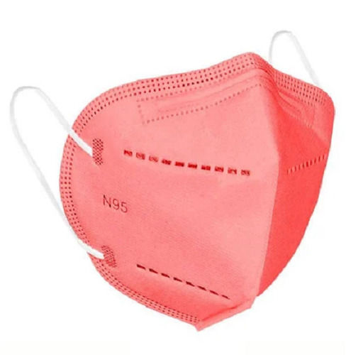 Red Disposable And Skin Friendly Protection From Virus And Dust Non Woven N95 Mask