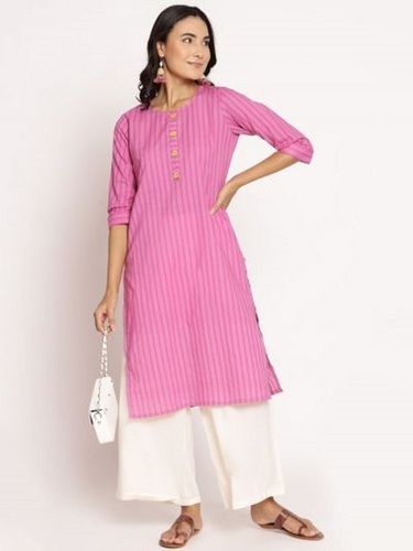 Ladies Versatile And Comfortable Beautiful Floral Cotton Embroidered Kurti