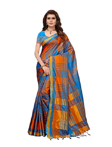 Unfadable And Lightweight Party Wear Printed Cotton Silk Saree For Women