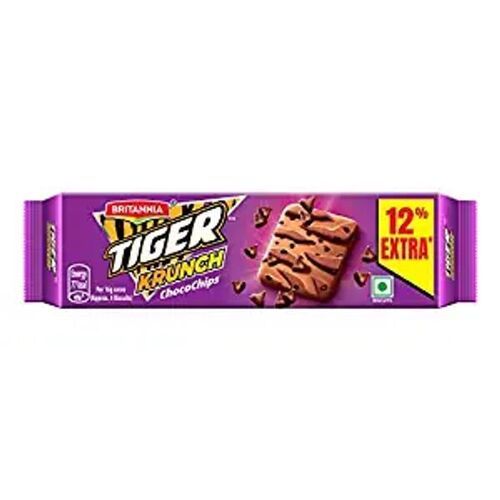 Britannia Tiger Krunch Chocochips Biscuits Fat Content (%): 13 Grams (G)