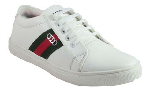 White Men Synthetic Leather Casual Shoes