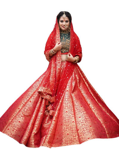 Chanderi Stitched Combine Bridal Lehenga Choli, Size: Free Size, Blouse And  Dupatta at Rs 25049 in Surat