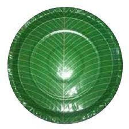 Green Mica Disposable Eco Friendly Paper Plate For Events And Party Use