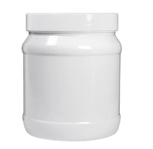 White 1000 Millilitre Storage Round Screw Cap And Narrow Flip Top Hdpe Plastic Jar 