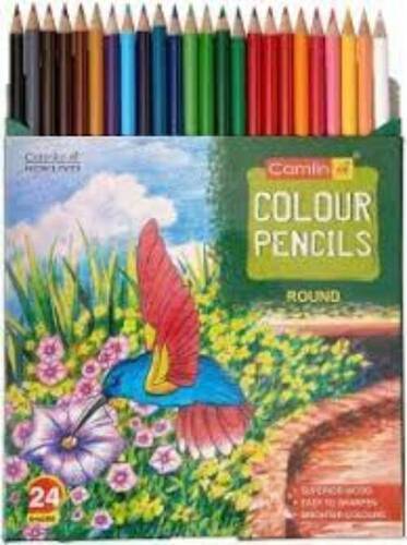 Multi Color 12 Colours Camlin Drawing Pencils With Free Sharpner