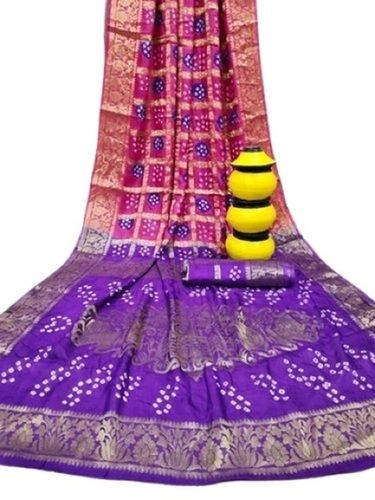 Purple Well Bordered Designed Party Wear Art Silk Saree