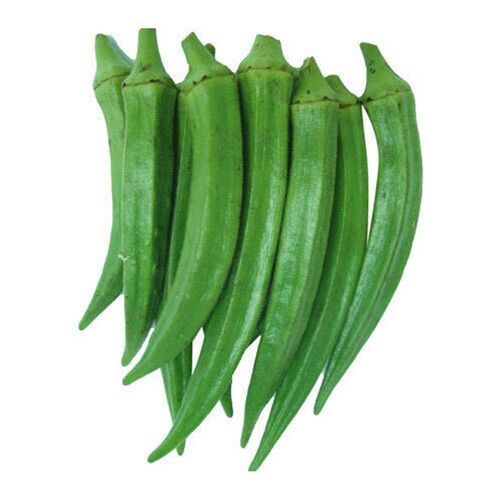 Hygienically Preserved Raw Fresh And Original Vegetable Green Lady Finger, 1 Kg