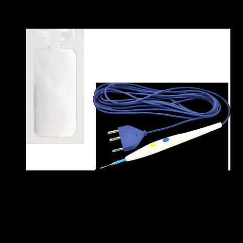 White Safe And Comfortable Disposable Electro Surgical Pad With Electrodes Cable