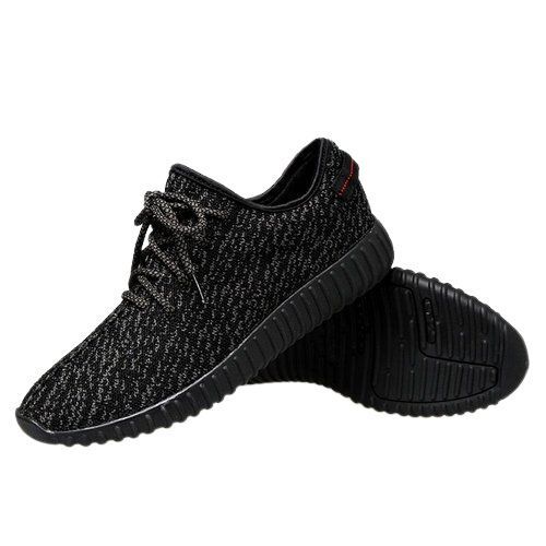 Breathabile Breathable And Light Weight Trendy Casual Black Sport Shoes For Men'S