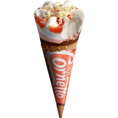 Tasty Combination Of A Crispy Baked Wafer Cornetto Strawberry Ice Cream Cone  Age Group: Old-Aged