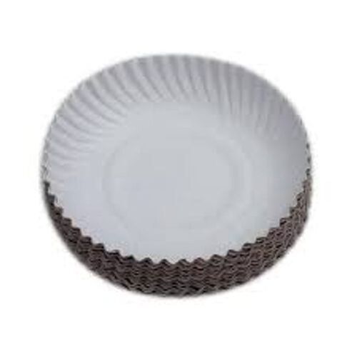  For Small Events And Party Kitchen Used Disposable White Coated Paper Plates, 6-Inch Size: 6 Inches