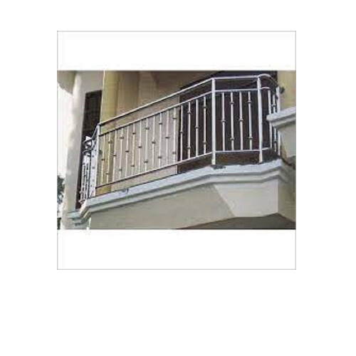 Stainless Steel Railing - 5' x 2' , 3-5 ft Height, Modern Design, Rust-Resistant Finish with Hardware Included