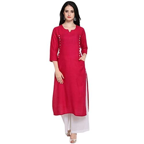 Attractive Designs Daily Wear Ladies Pink Kurtis Bust Size: 36  Centimeter (Cm)