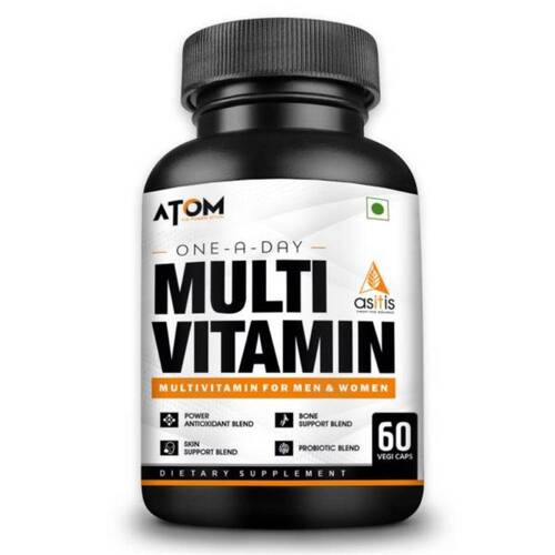 Atom Multivitamin For Men And Women - 60 Capsules  Organic Medicine