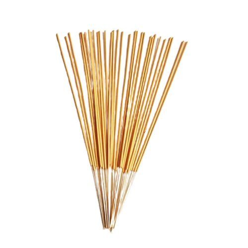 Long Lasting Perfumed Fragrance Smooth Surface Golden Perfumed Incense Sticks 