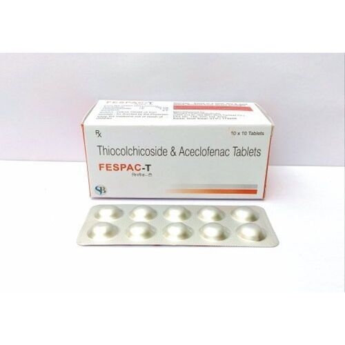 Fespac T Thiocolchicoside And Aceclofenac Tablets, 10x10 Pack