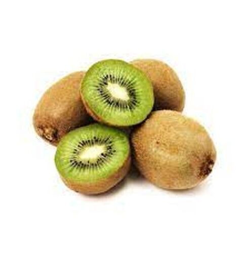 Brownish Outer Skin And Oval Shape Bright Green And Delicious Fresh Kiwi Fruit