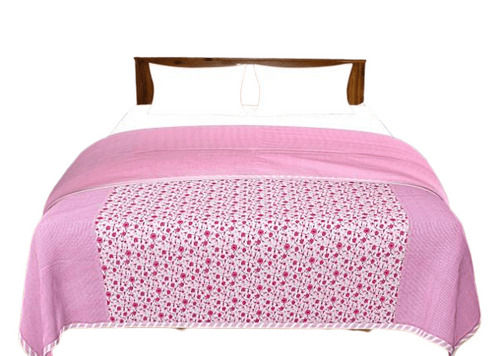 Quick Dry Stain-Resistant Beautiful Look Wrinkle-Free Pink Pure Cotton Bed Sheet 