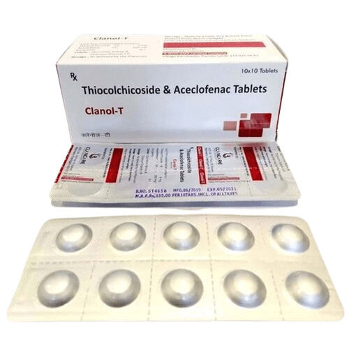 Aceclofenac With Thiocolchicoside Tablet, 10X10 Tablets Age Group: Adult