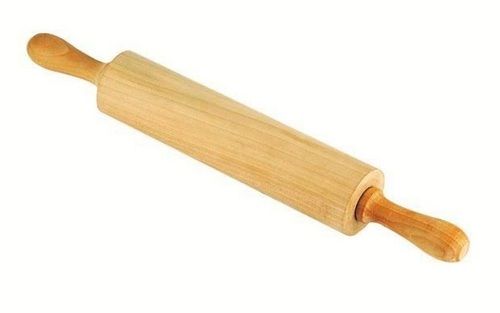 10 Inch Long Cylindrical Termite Resistance Plain Wooden Rolling Pin