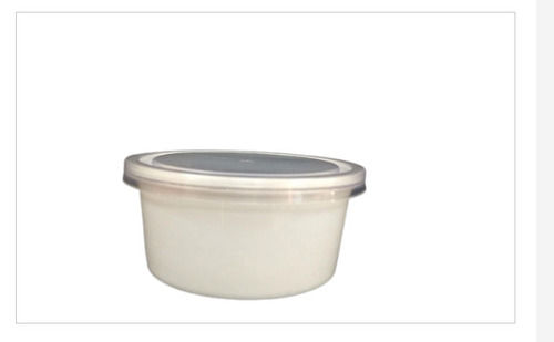 Stronger Capacity 250 Ml White Round Disposable Plastic Food Container Box 6 Inches