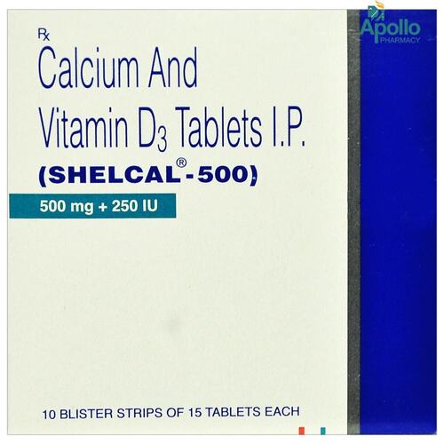 Calcium And Vitamin D3 Tablets I.P Shelf Life: 6 Months