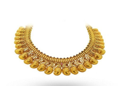 Women Skin Friendly And Beautifully Designed Golden Fancy Necklace  Length: 139"