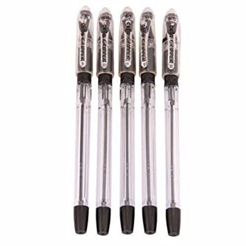 Polycarbonate Unique Elastic Grip Soft Tip Plastic Cello Black Ball Pen For Smooth Writing