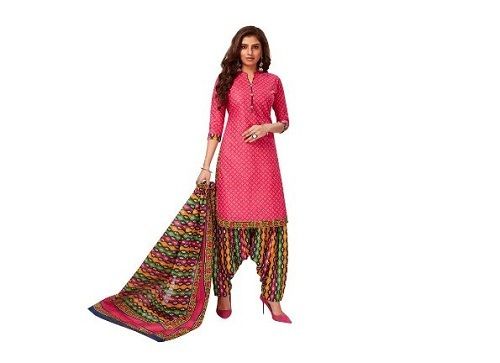 Multi Printed Cotton Salwar Suits For Womens