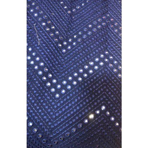 Breathable Skin Friendly Wrinkle Free Printed Navy Blue Smooth And Soft Cotton Handloom Fabric 